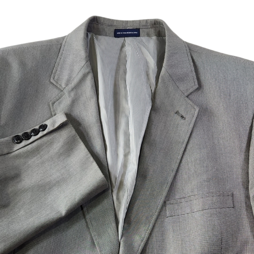 Stafford Blazer Mens 48R Classic Fit Cotton Blend Sport Coat Suit Jacket Gray